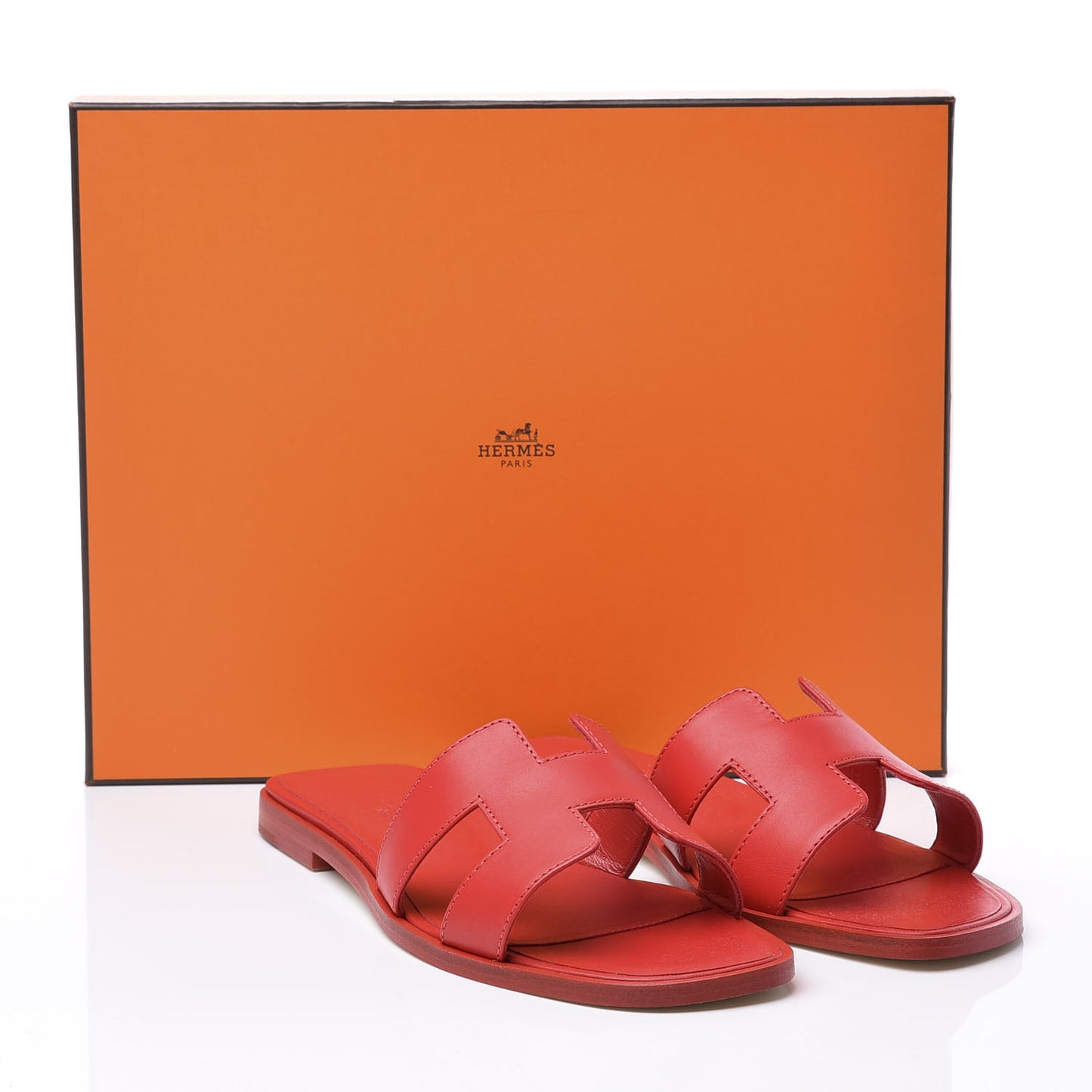 Calfskin Oran Sandals 36 Red