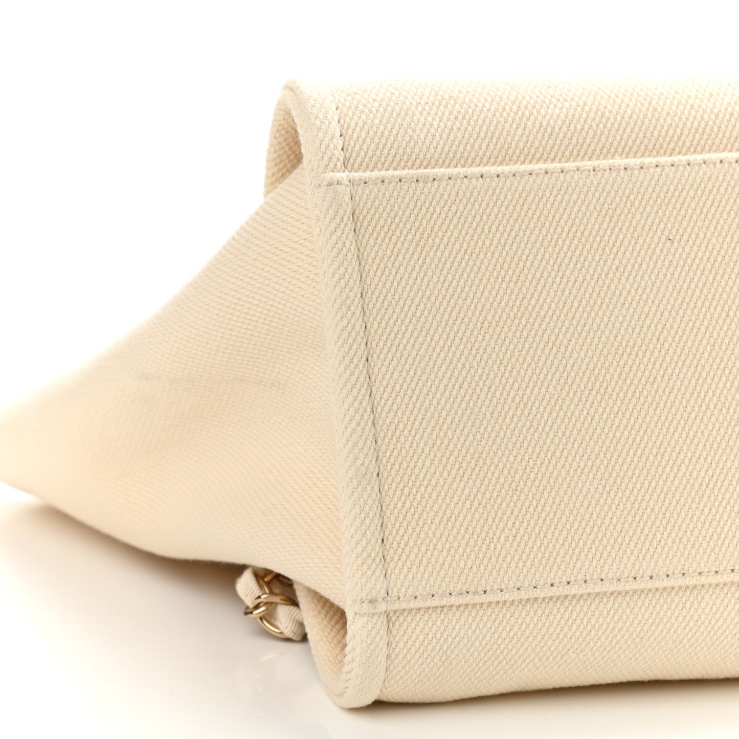 Canvas Pearl Medium Deauville Tote Ecru Beige