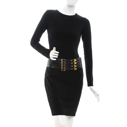 Chanel Lambskin CC Buckle Wide Belt 85 34 Black 2 of 8