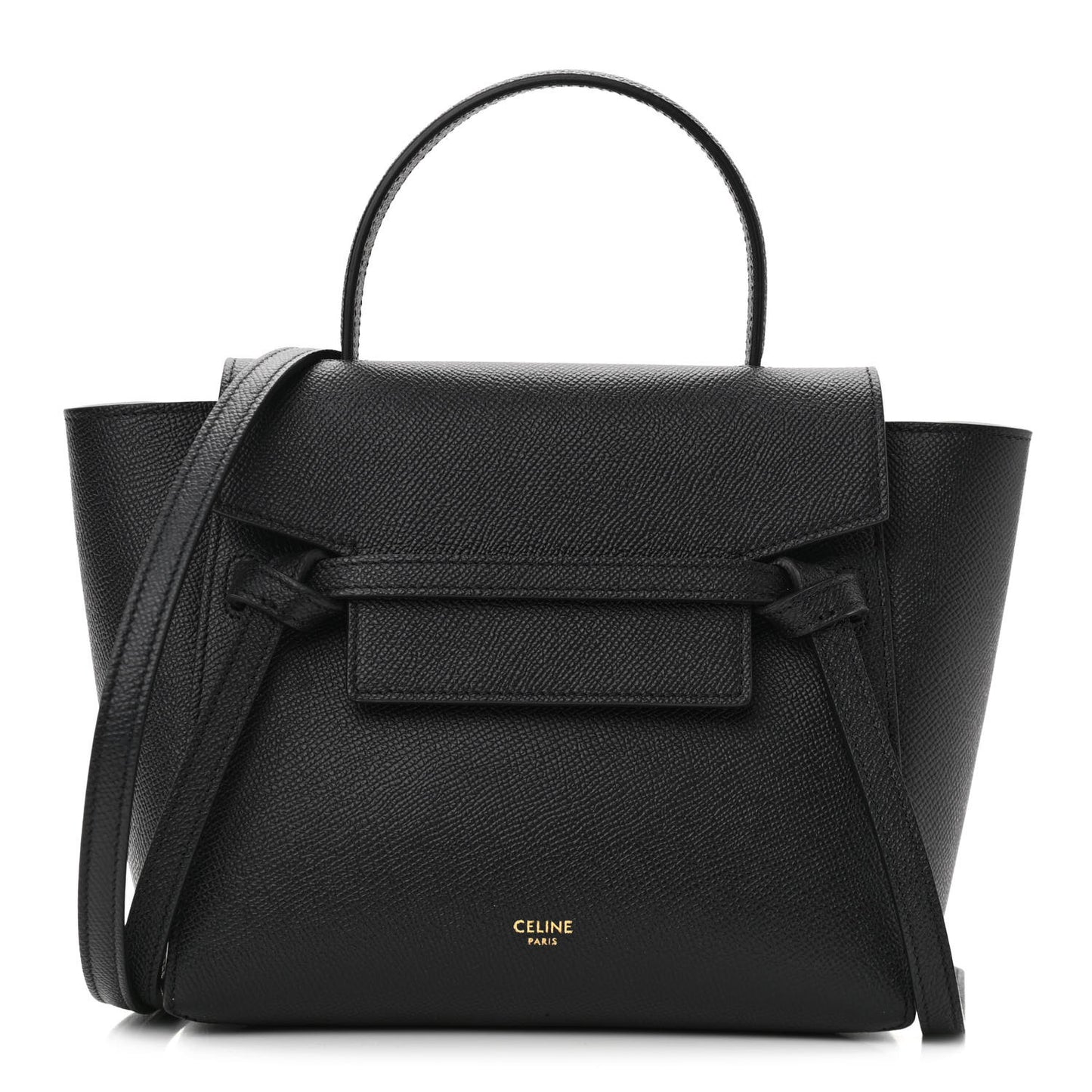 Grained Calfskin Nano Belt Bag Black