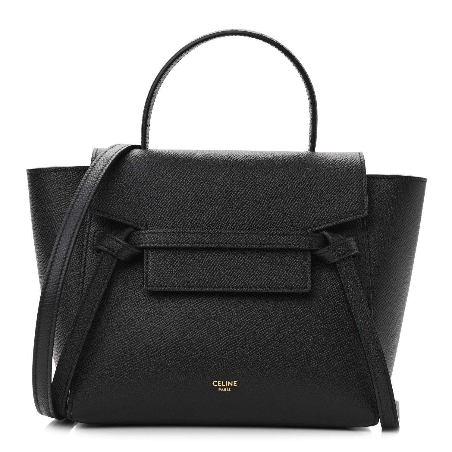 Celine Grained Calfskin Nano Belt Bag Black 1 of 9