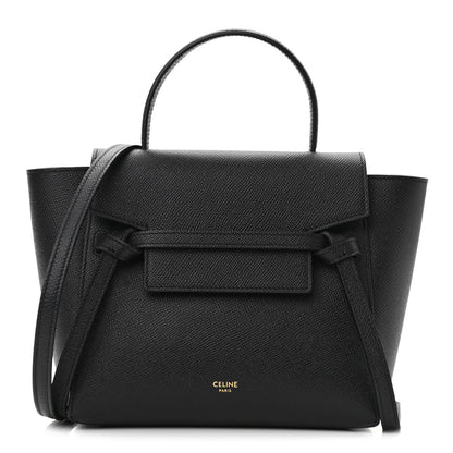 Celine Grained Calfskin Nano Belt Bag Black 1 of 9