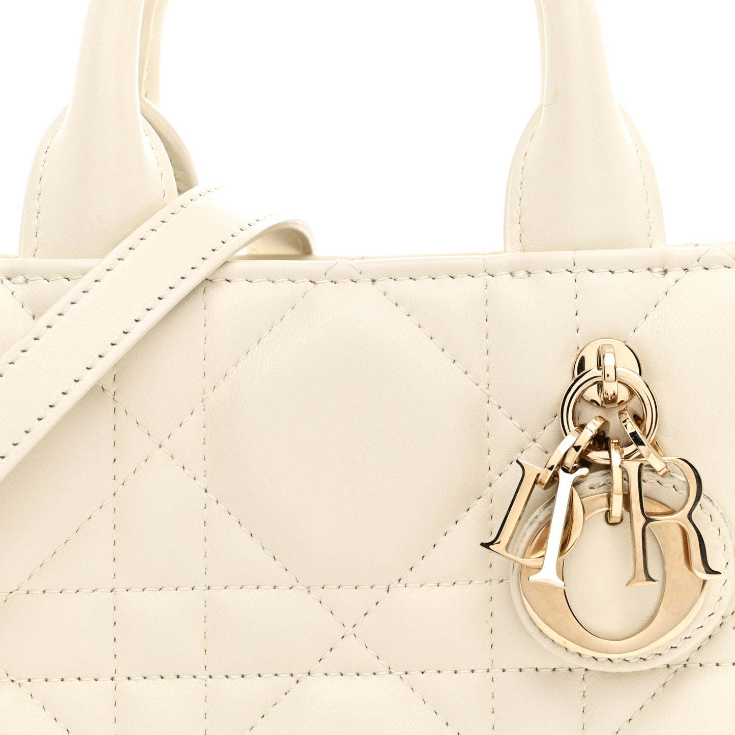 Calfskin Macrocannage Mini Book Tote Latte