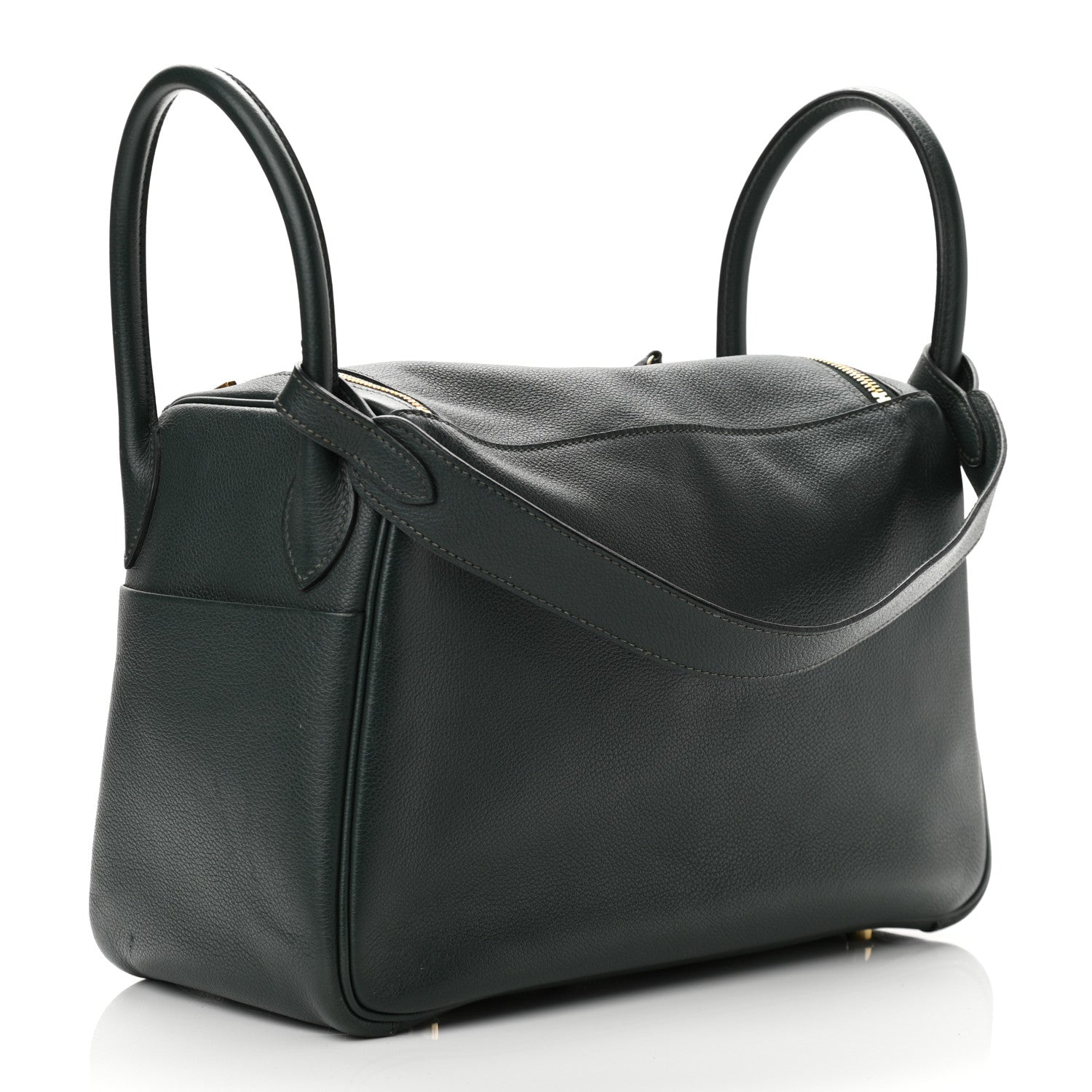 Hermes Taurillon Clemence Lindy 30 Vert Cypress 3 of 12