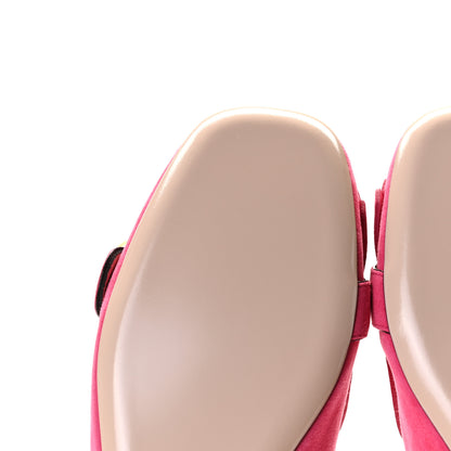 Gucci Kid Scamosciato GG Marmont Fringe Flats 37 Hot Pink 10 of 13