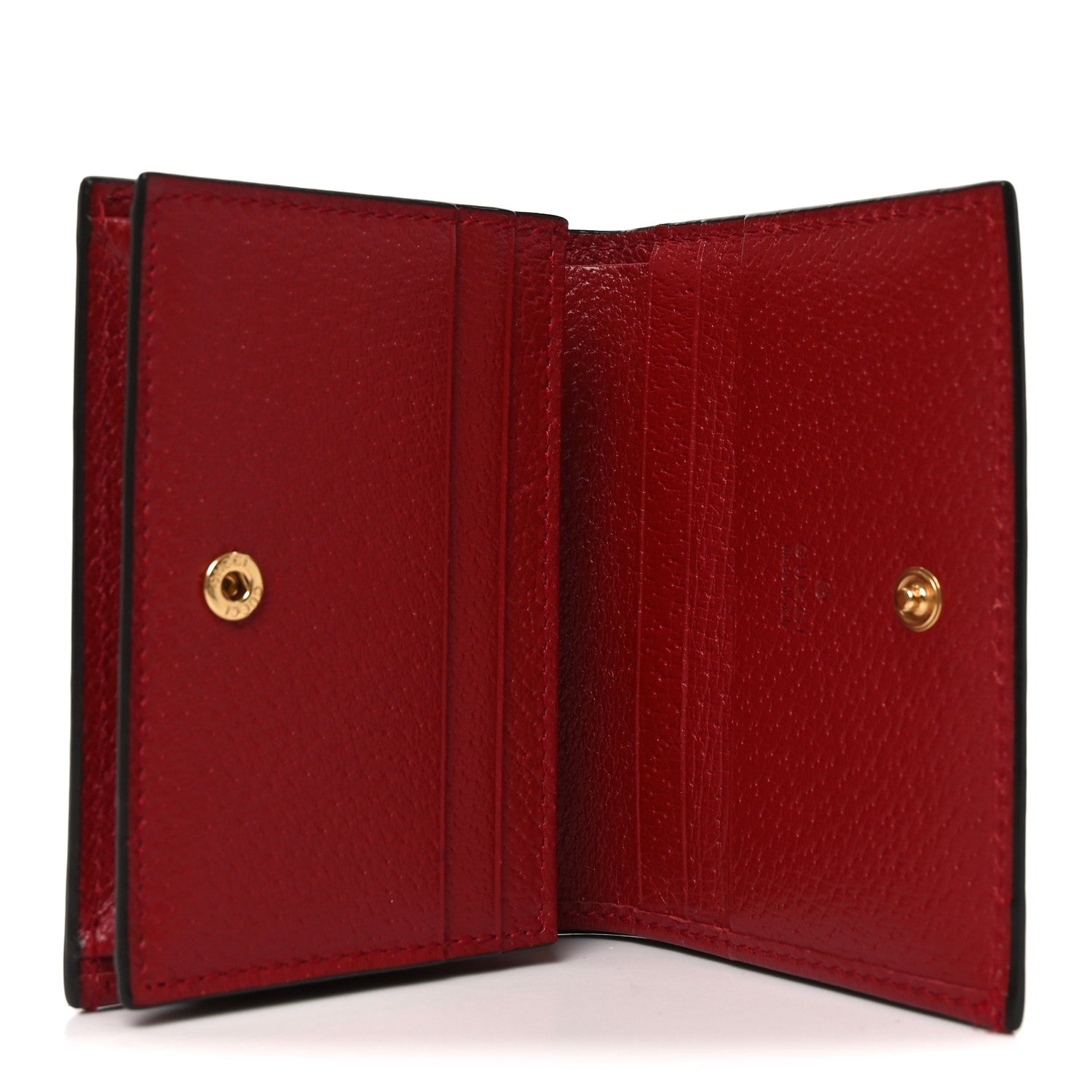 Gucci GG Supreme Monogram Tian Card Case Beige Multicolor Red 5 of 8