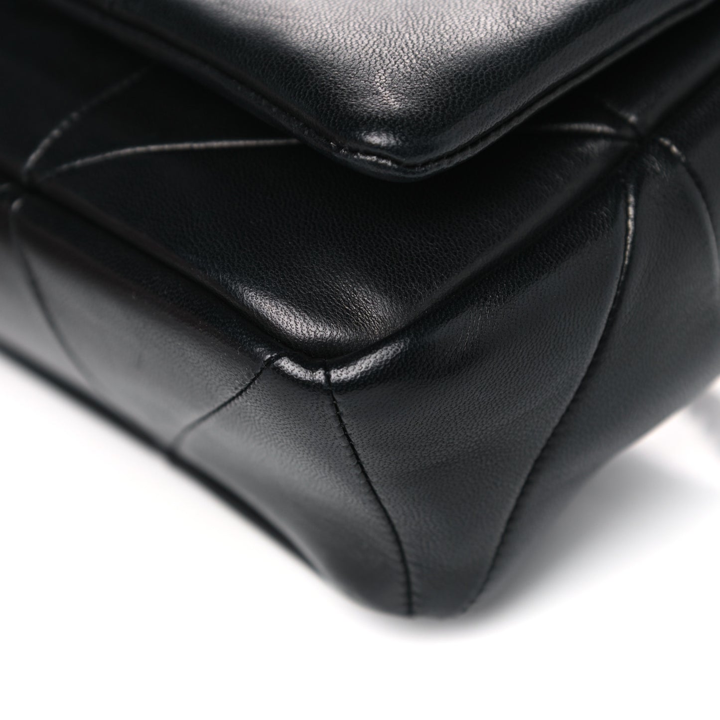 Lambskin Patchwork Monogram Small Jamie Black