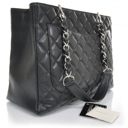 Chanel Caviar Quilted Grand Shopping Tote GST Black 2 of 11
