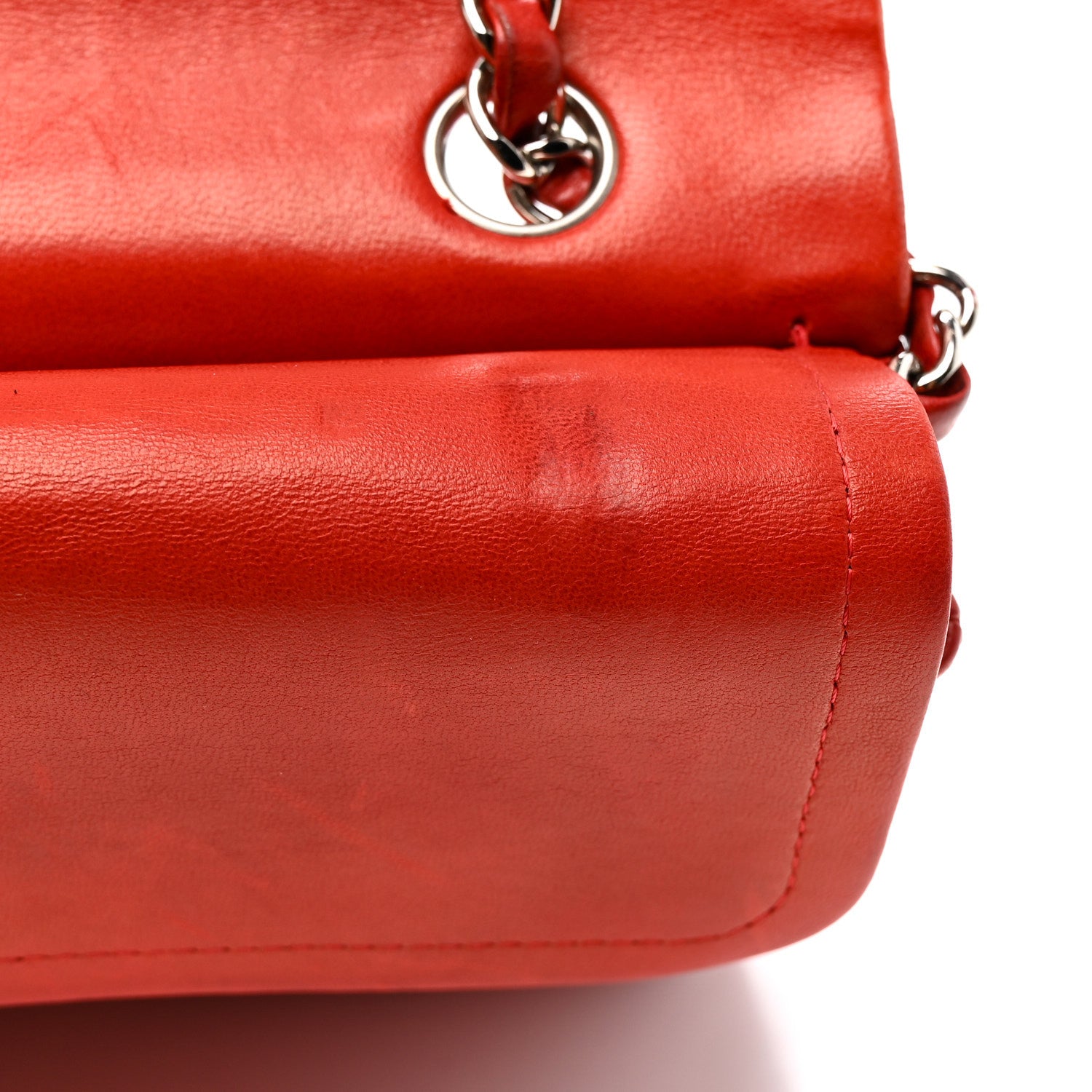 Chanel Lambskin Quilted Medium Double Flap Red 15 of 23
