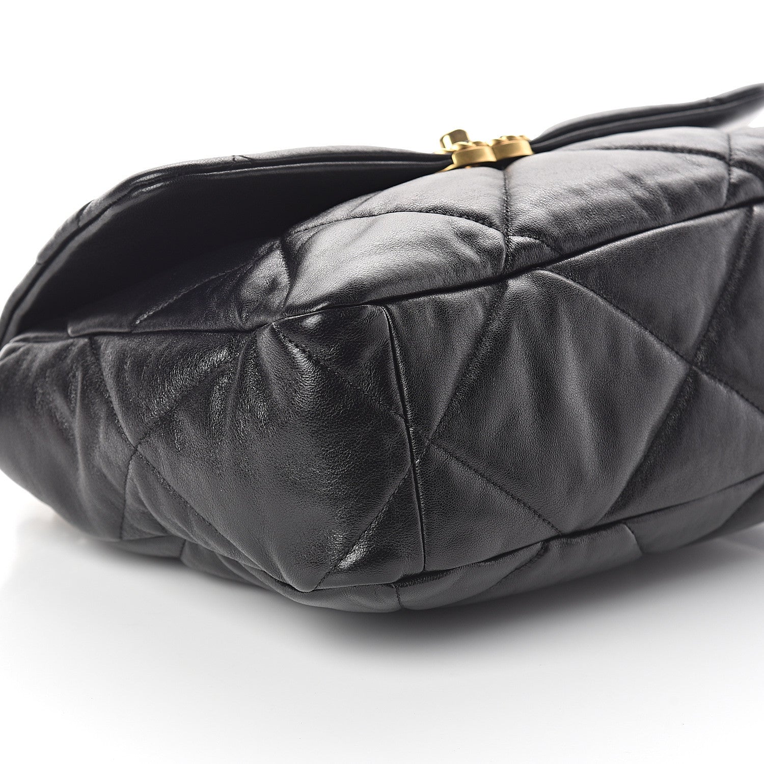 Chanel Lambskin Quilted Large 19 Flap Black 8 of 9