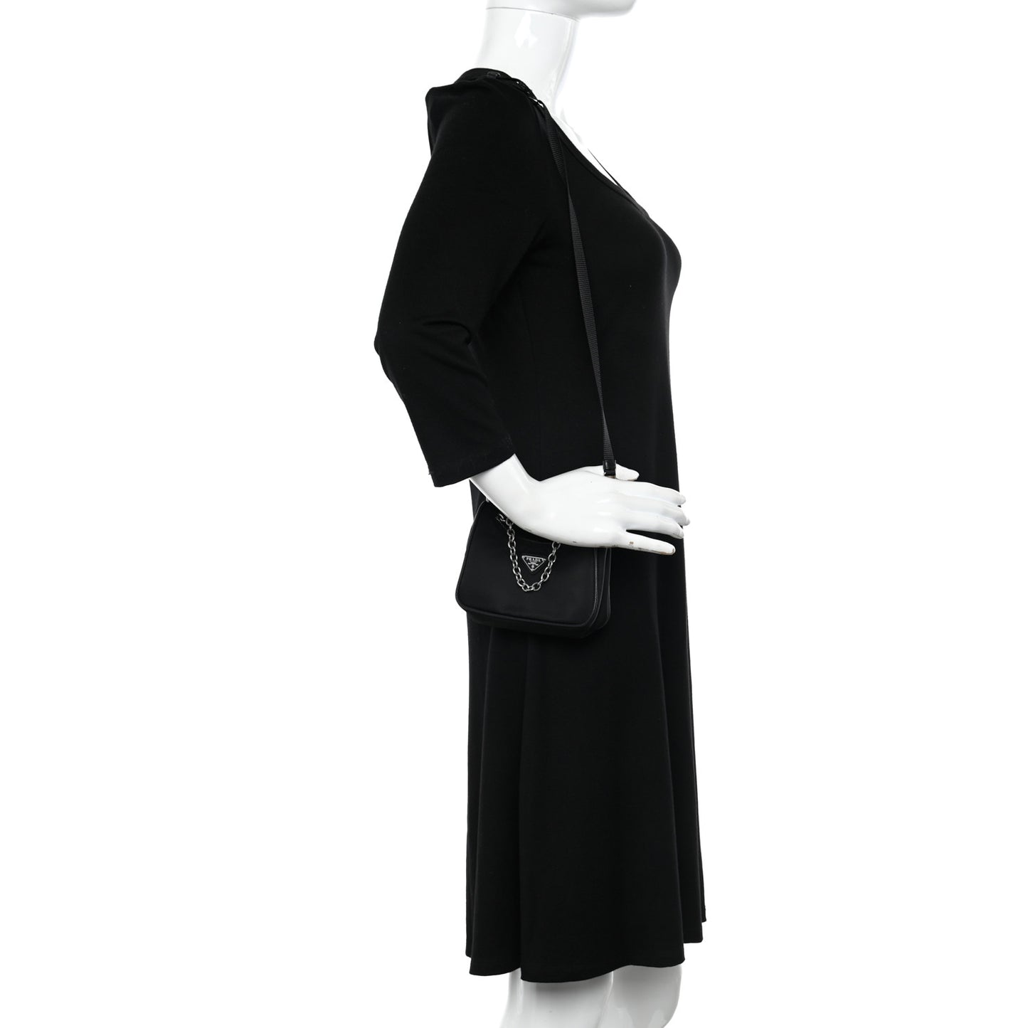 Tessuto Nylon Mini Re-Edition 2000 Shoulder Bag Black