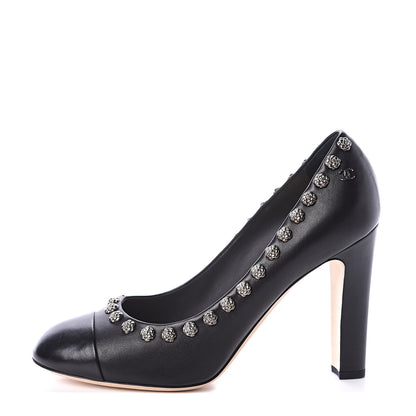 Chanel Lambskin Camellia Pumps 41.5 Black 1 of 7