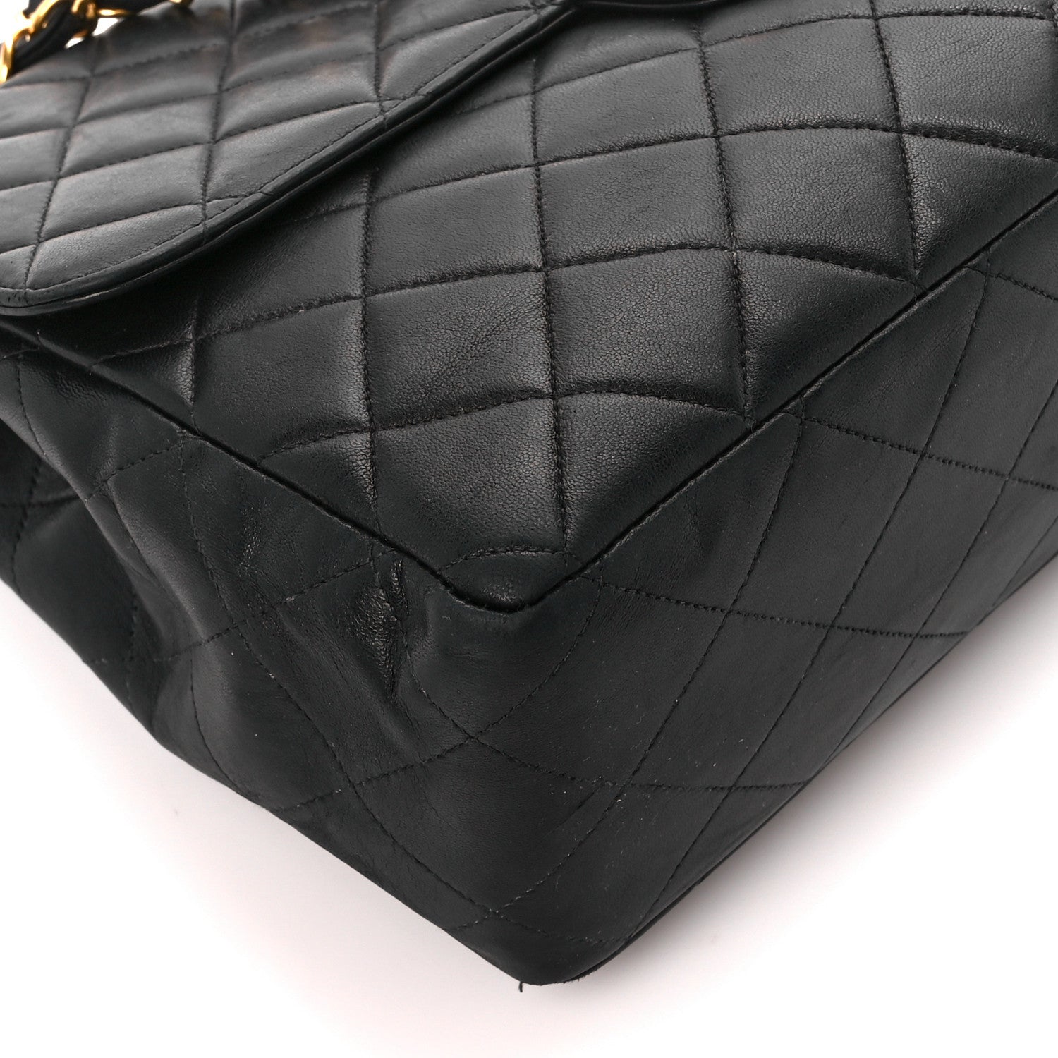 Chanel Lambskin Quilted Jumbo Single Flap Black 10 of 12