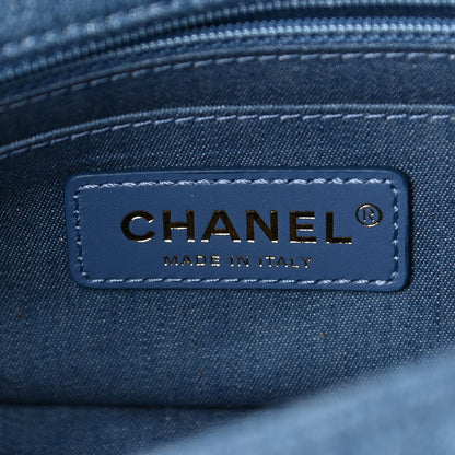 Chanel Denim Quilted Mini Pearl Crush Rectangular Flap Blue 6 of 9