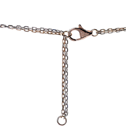 Cartier 18K White Pink Gold Diamond Three Ring LOVE Pendant Necklace 6 of 6