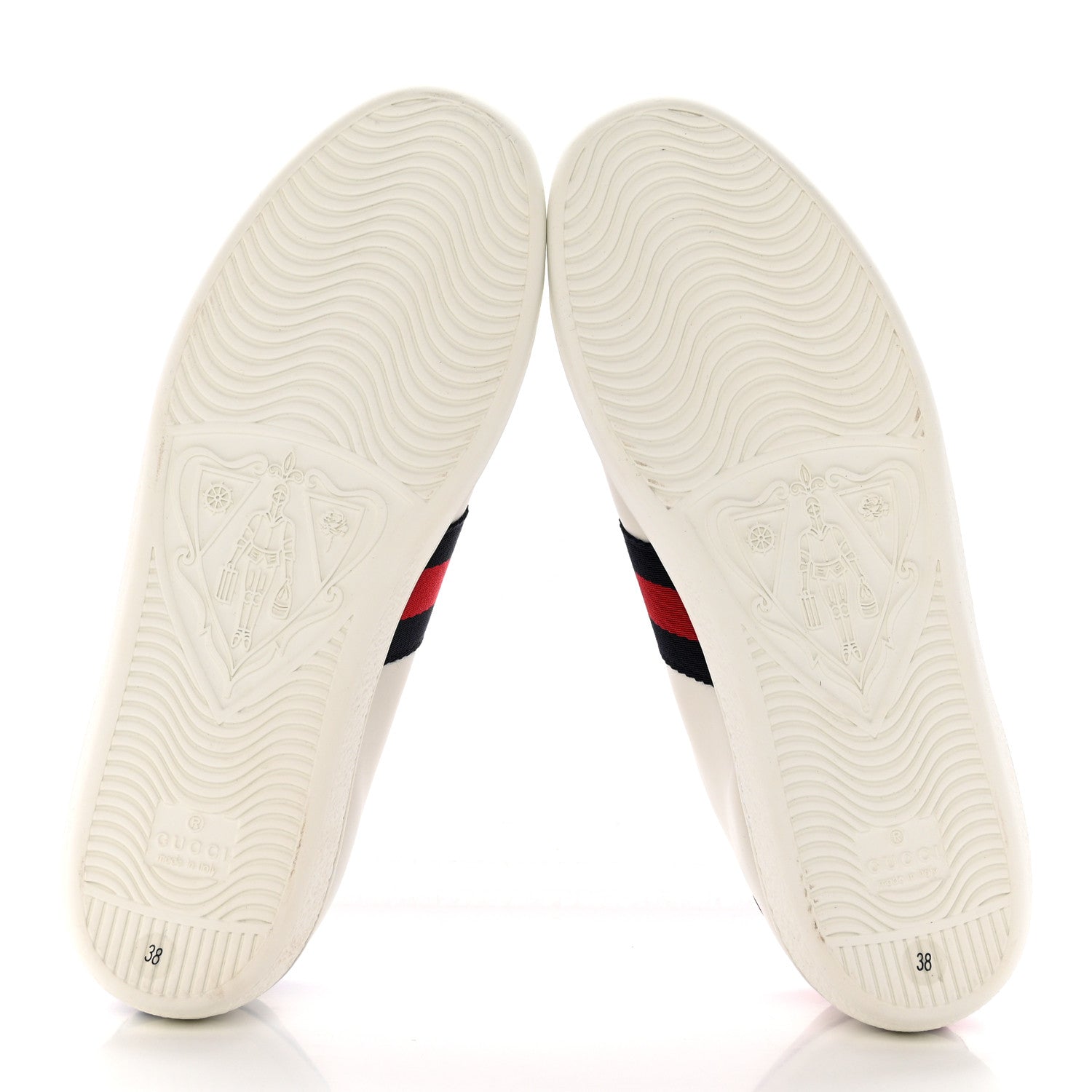 Gucci Calfskin Web Bosco Embroidered Ace Sneakers 38 White 6 of 11