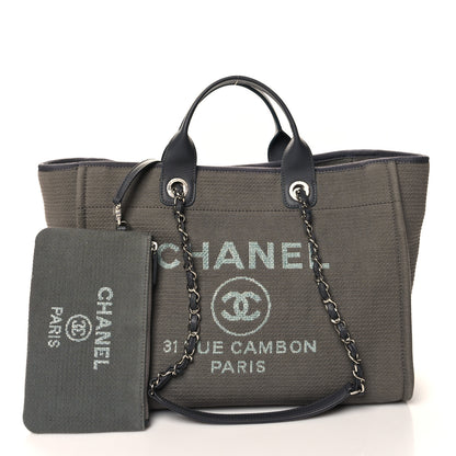 Chanel Mixed Fibers Medium Deauville Tote Grey 3 of 11