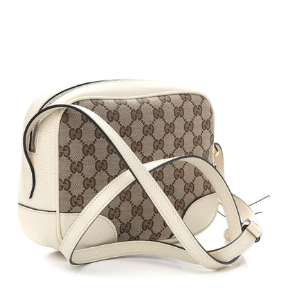 Gucci Monogram Dollar Calfskin Mini Bree Messenger Bag Beige Ebony Avoire 3 of 9