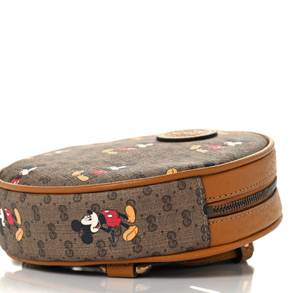 Gucci X DISNEY Mini Vintage GG Supreme Monogram Mickey Mouse Round Backpack Beige Vintage Sun Oil 8 of 8