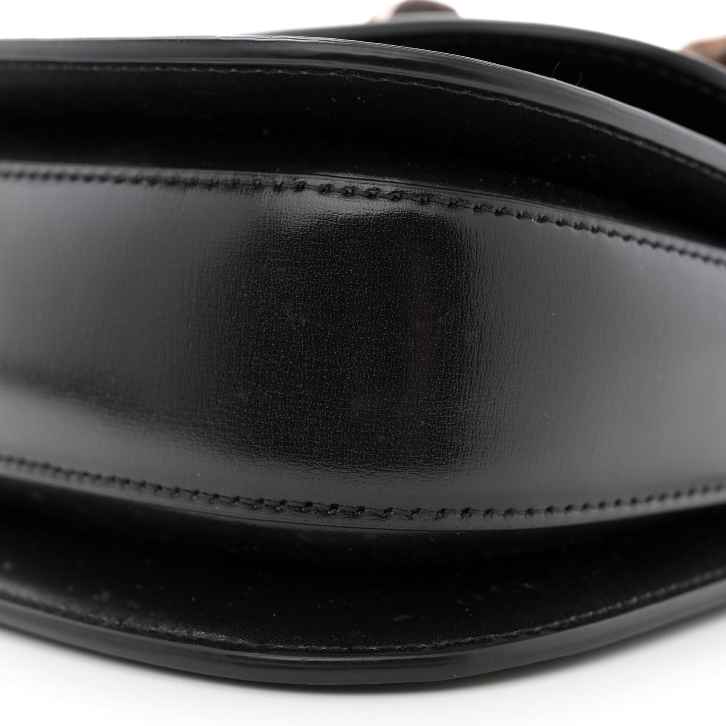 Boarded Dyana Lux Calfskin Web MIni Bamboo 1947 Top Handle Bag Black