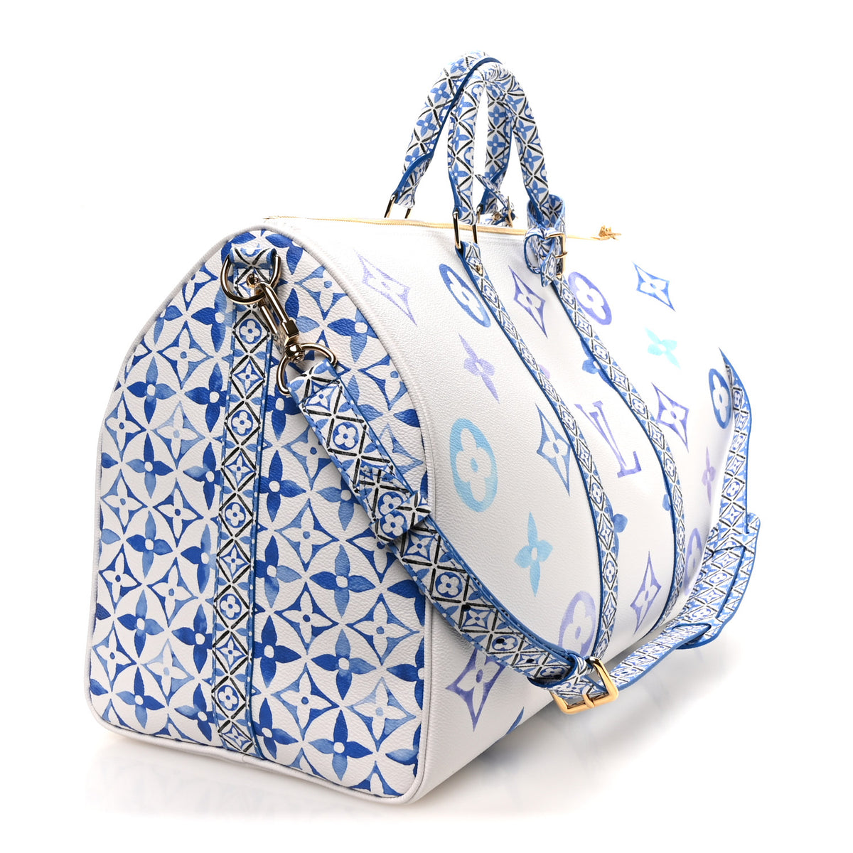 Louis Vuitton Monogram LV By The Pool Keepall Bandouliere 50 Blue 3 of 16