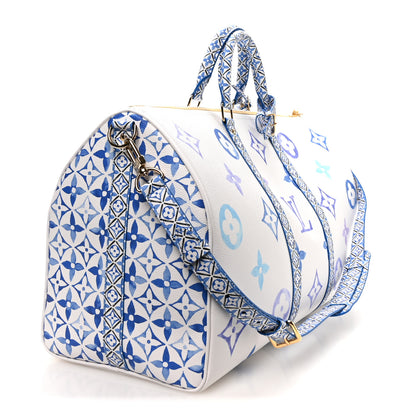 Louis Vuitton Monogram LV By The Pool Keepall Bandouliere 50 Blue 3 of 16
