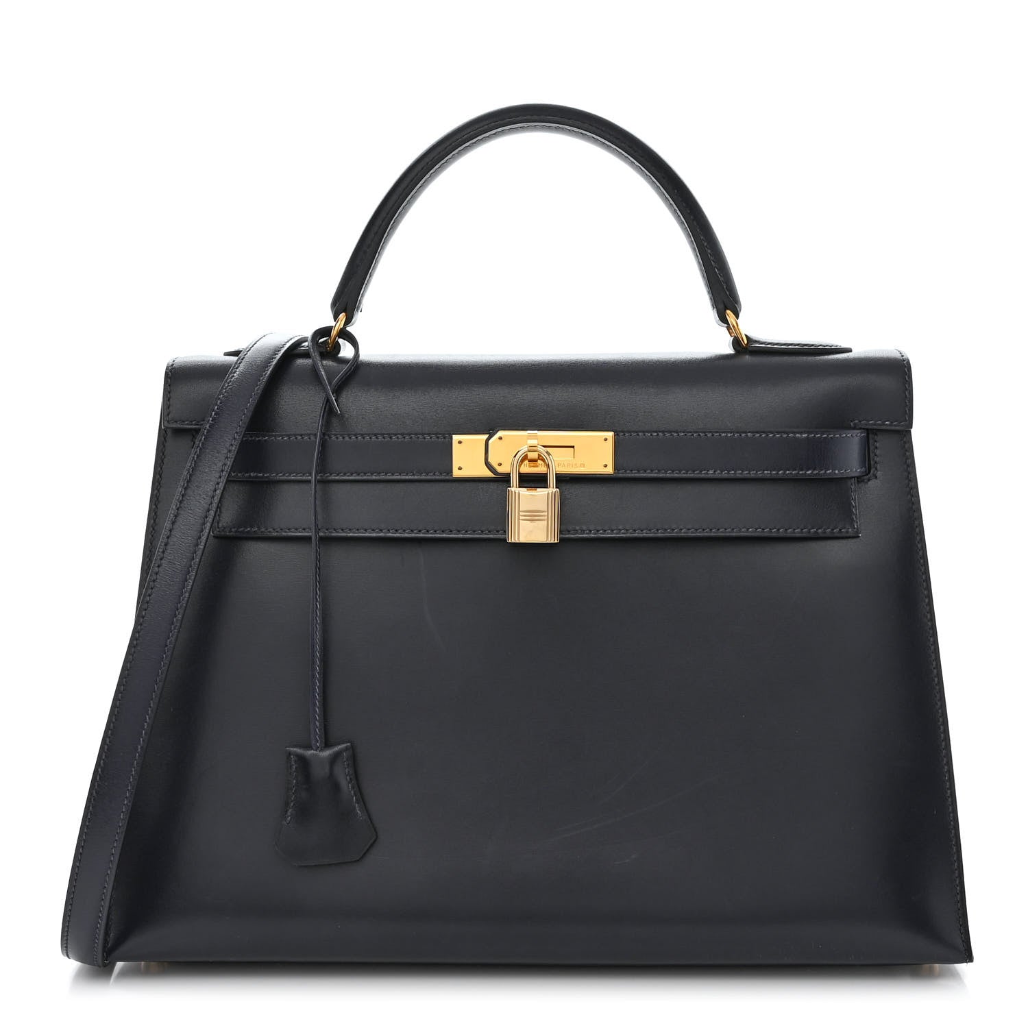 Hermes Box Kelly Sellier 32 Bleu Marine 1 of 14