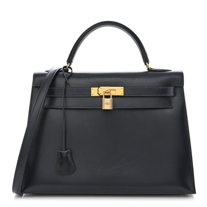 Hermes Box Kelly Sellier 32 Bleu Marine 1 of 14