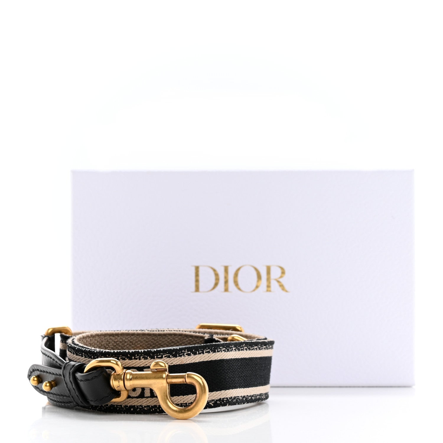 Christian Dior Canvas Embroidered Shoulder Strap Black 13 of 13