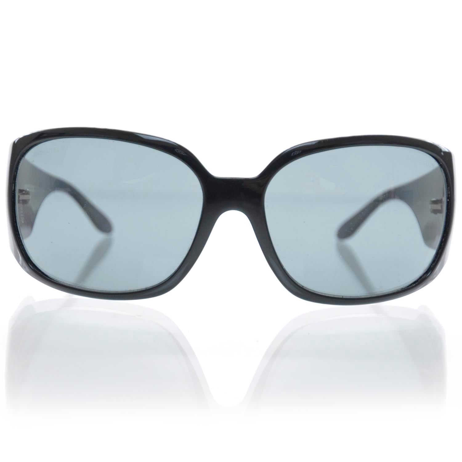 Chanel Crystal CC Logo Sunglasses 5080 B Black 2 of 8