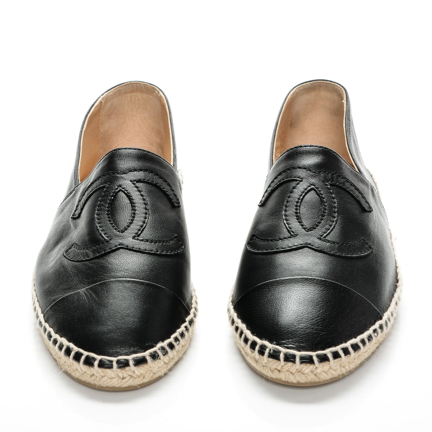 Lambskin CC Espadrilles 37 Black