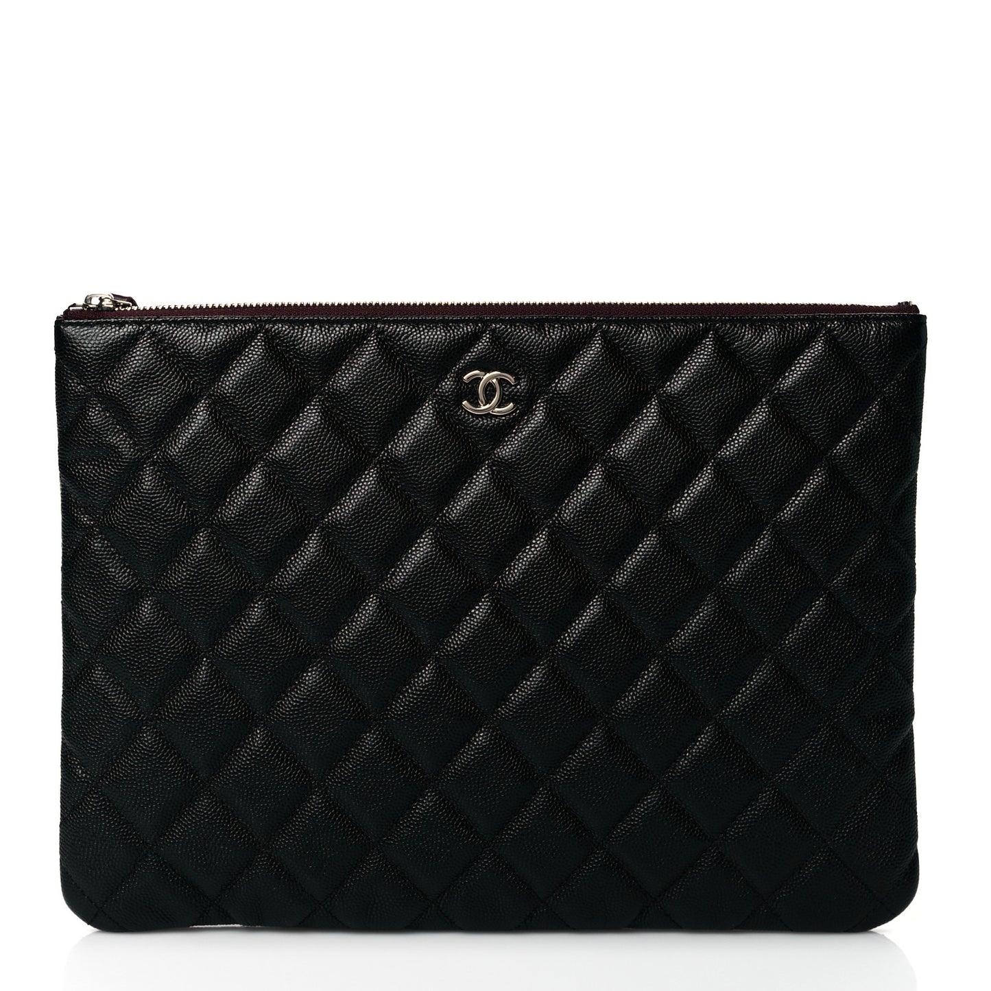 Caviar Quilted Medium Cosmetic Case Black