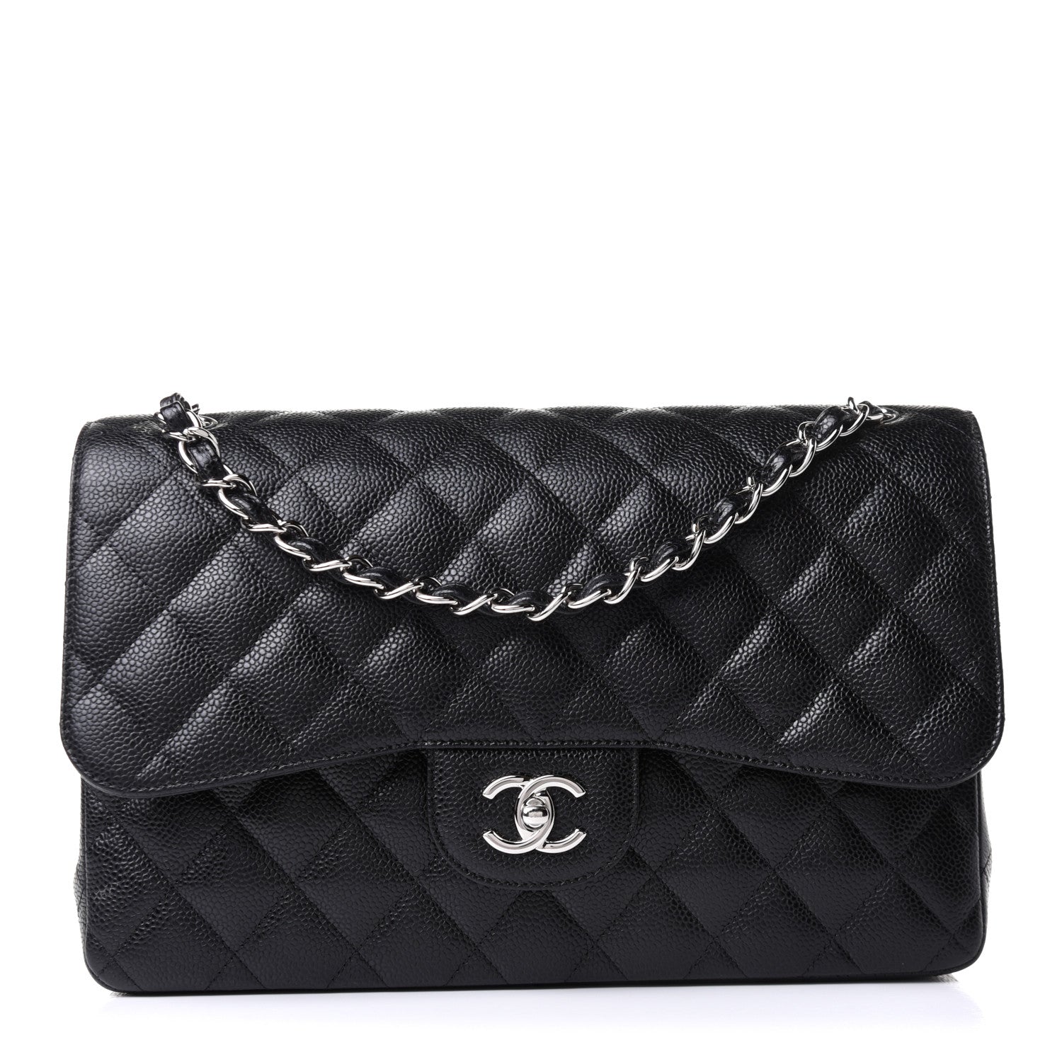 Chanel Caviar Quilted Jumbo Double Flap Black 1 of 13