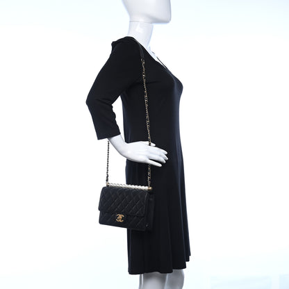 Chanel Goatskin Quilted Logo Small Chic Flap Black 2 of 18