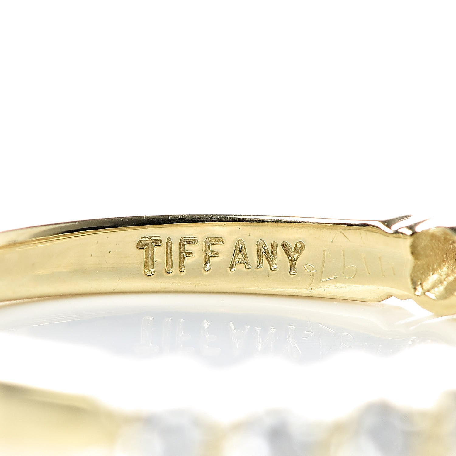 Tiffany 18K Yellow Gold Diamond Half Circle Band Ring 49 4.75 5 of 6