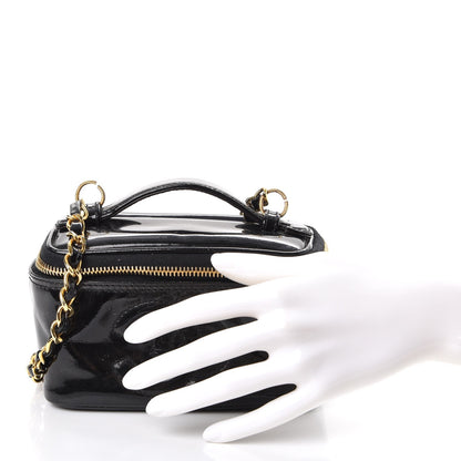 Chanel Patent CC Vanity Cosmetic Case Black 3 of 13