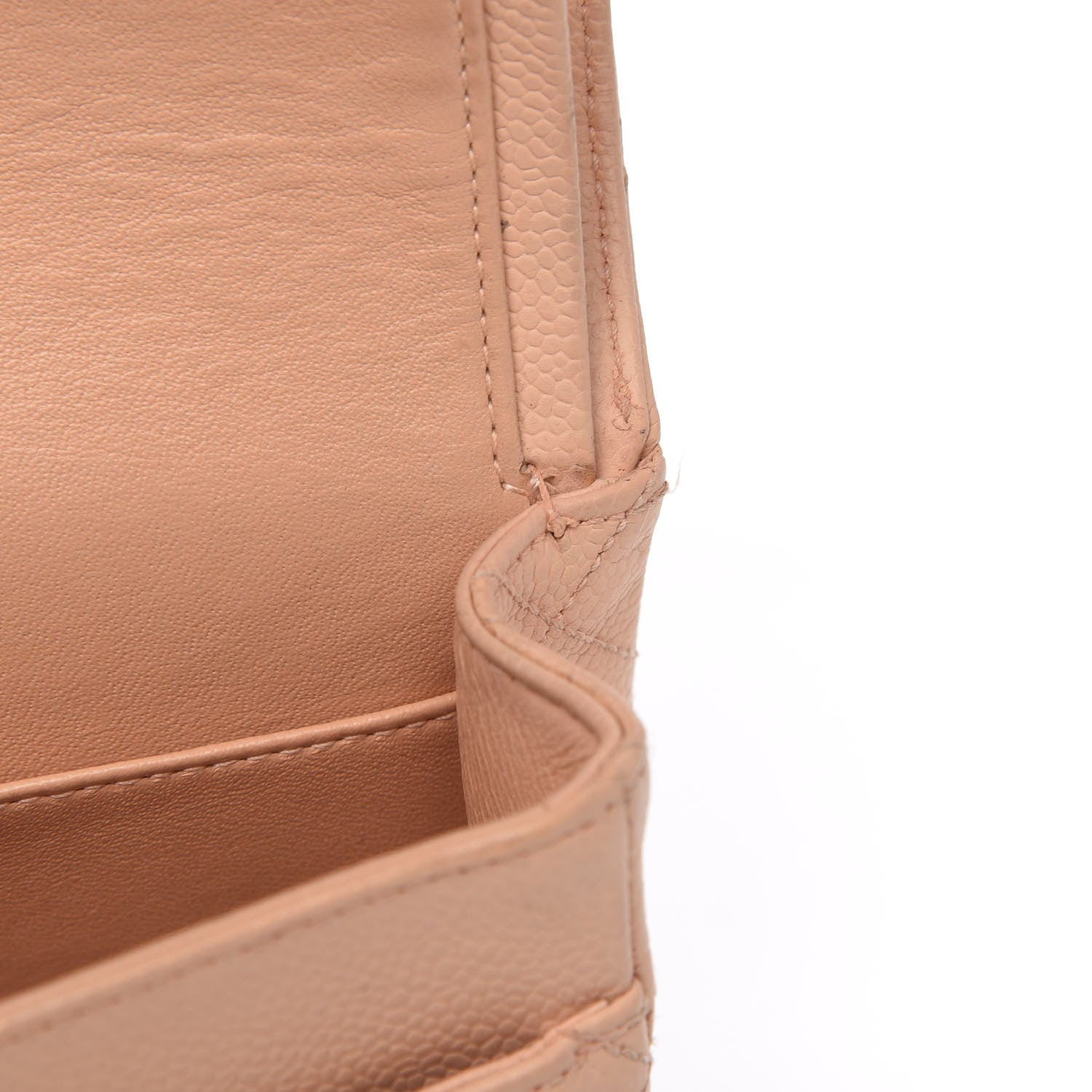 Chanel Caviar Quilted Medium Double Flap Beige 15 of 17