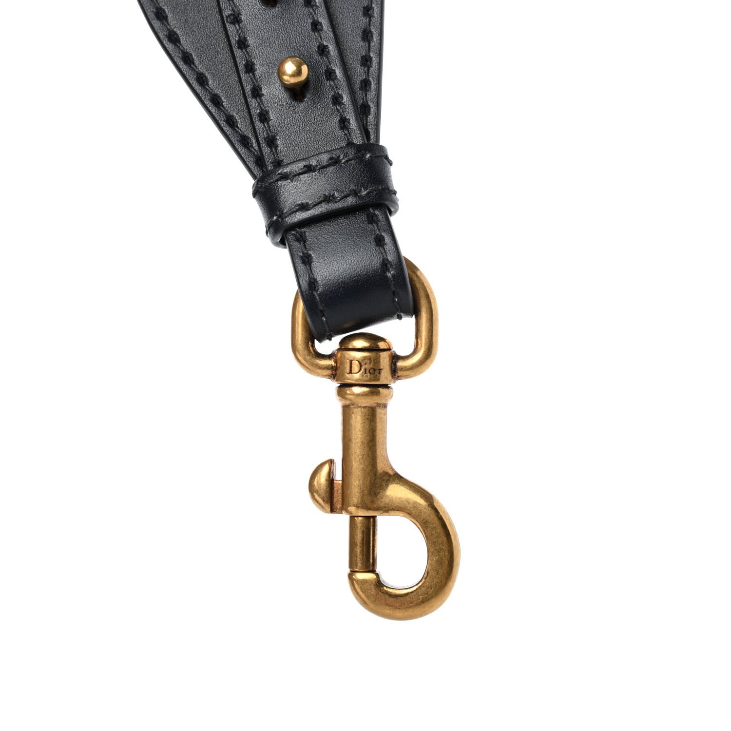 Christian Dior Oblique Studded Shoulder Strap Blue 5 of 6