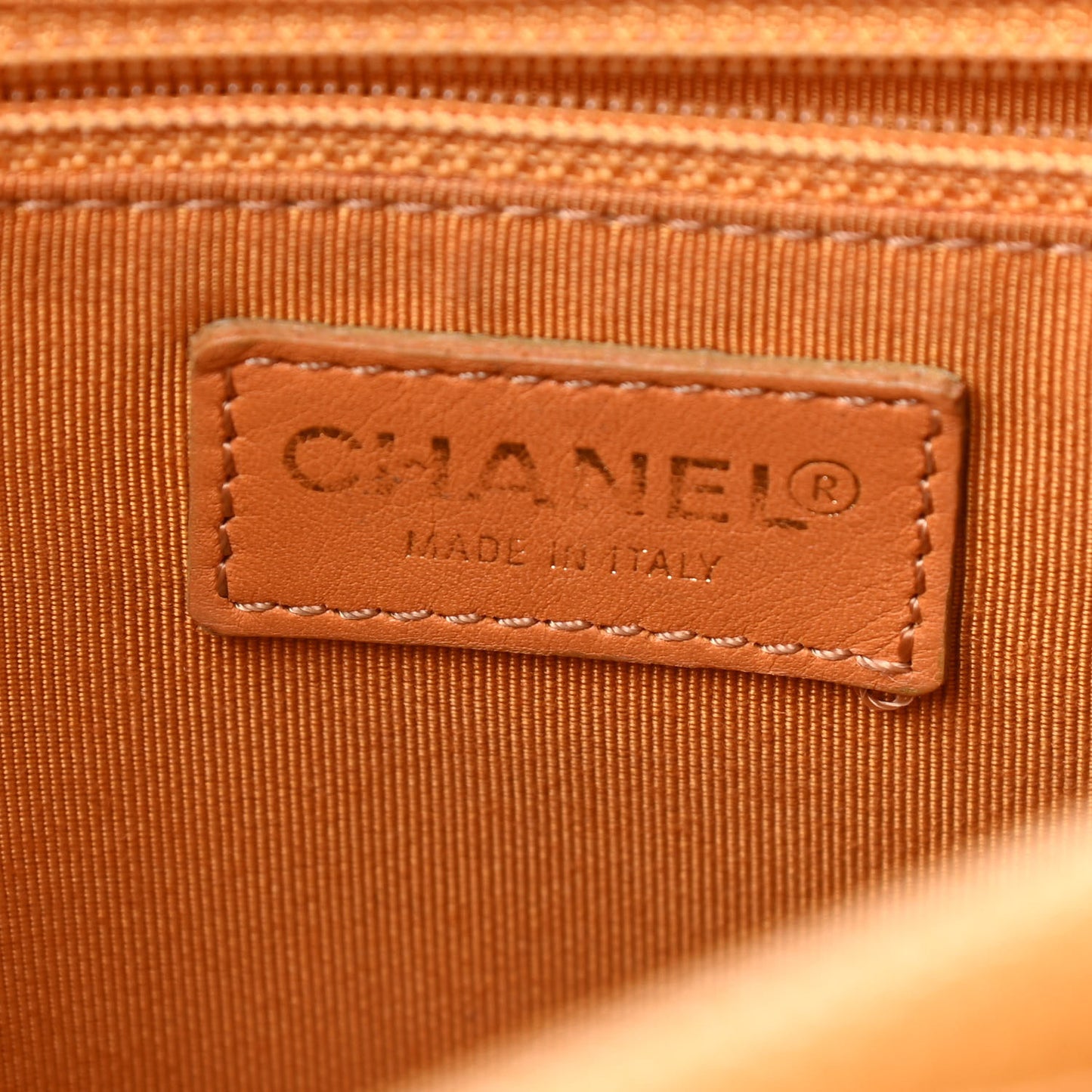 Caviar Quilted Petit Timeless Shopping Tote PTT Ochre