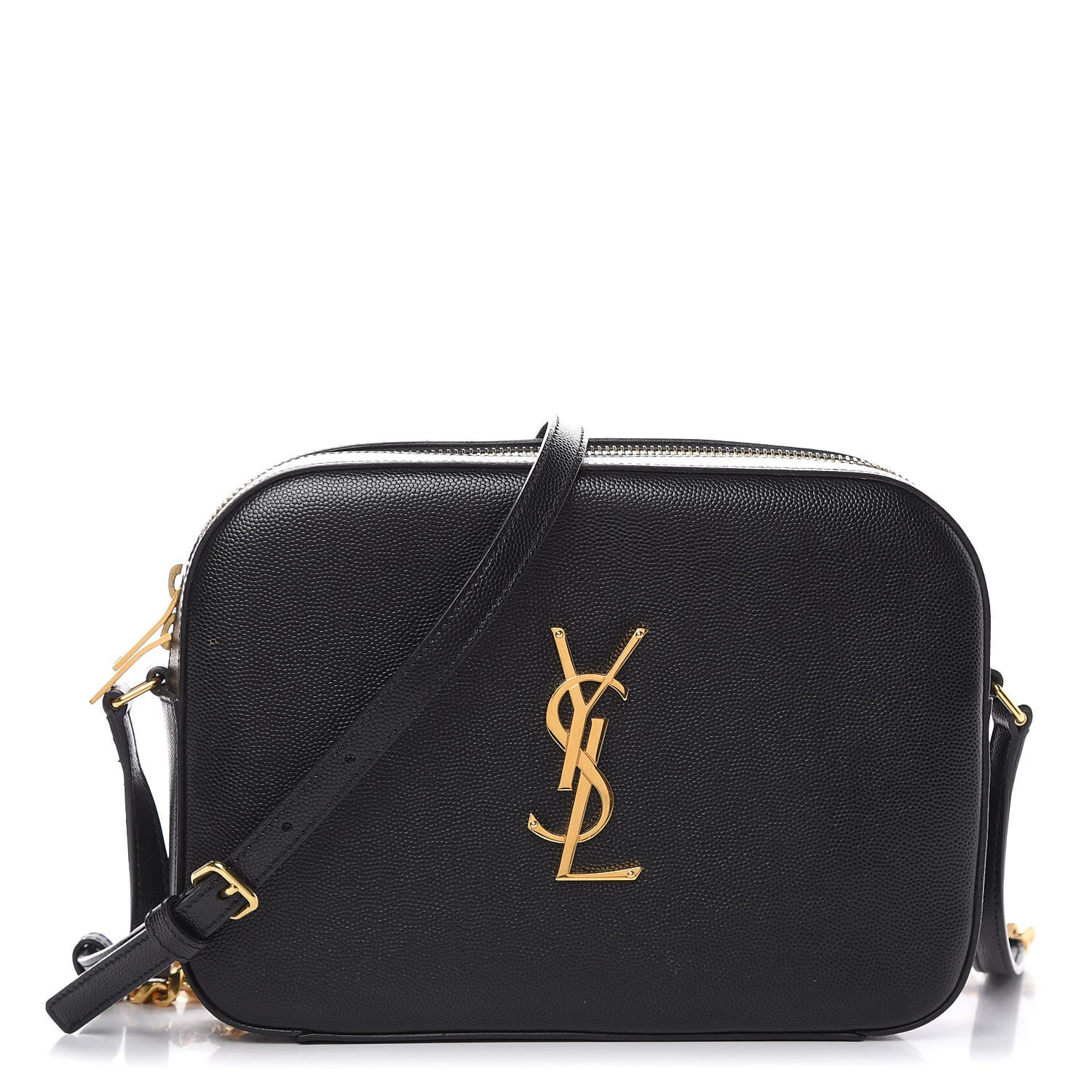 Saint Laurent Grain De Poudre Medium Classic Monogram Camera Bag Black 1 of 14
