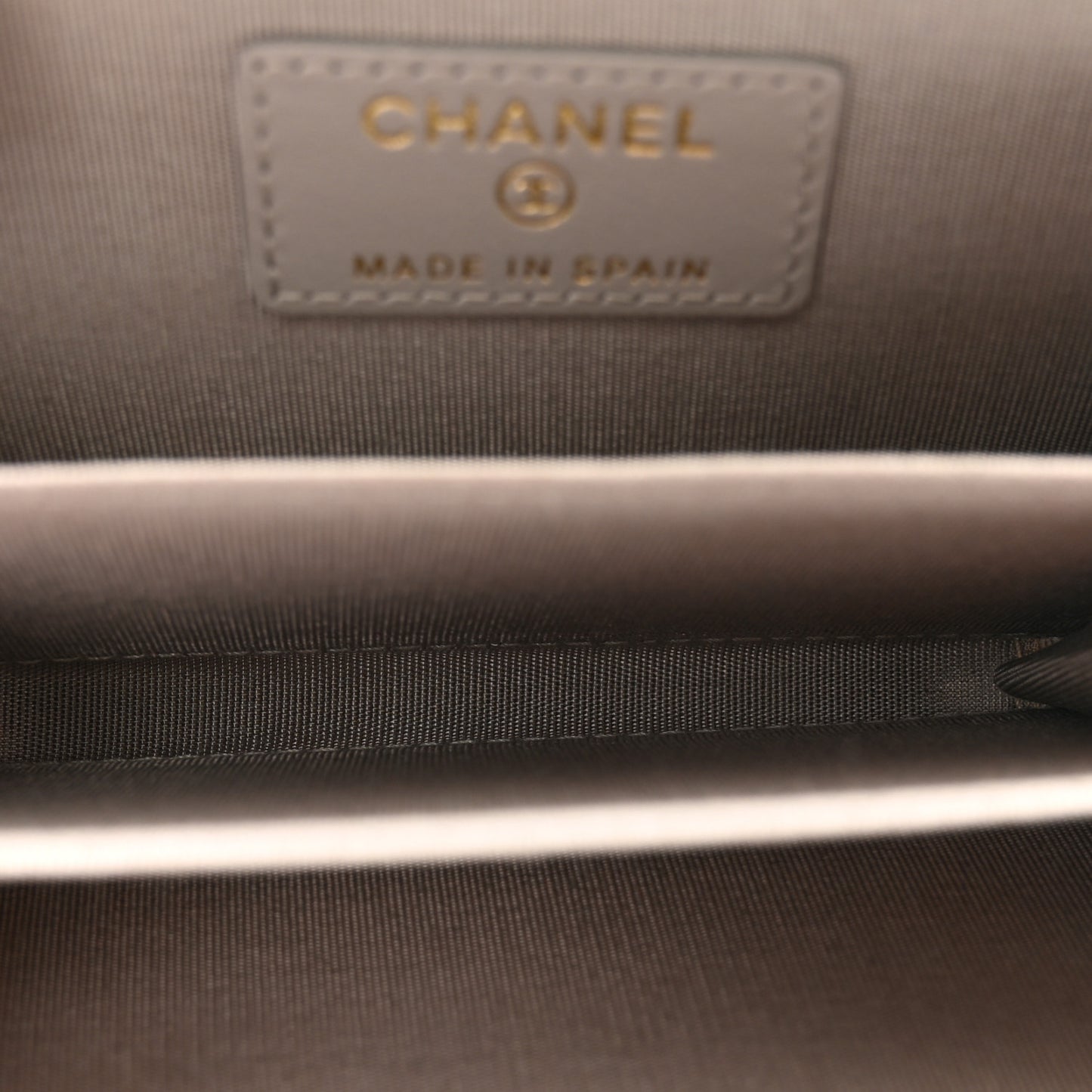 Caviar Quilted Boy Zip Around Coin Purse Wallet Grey