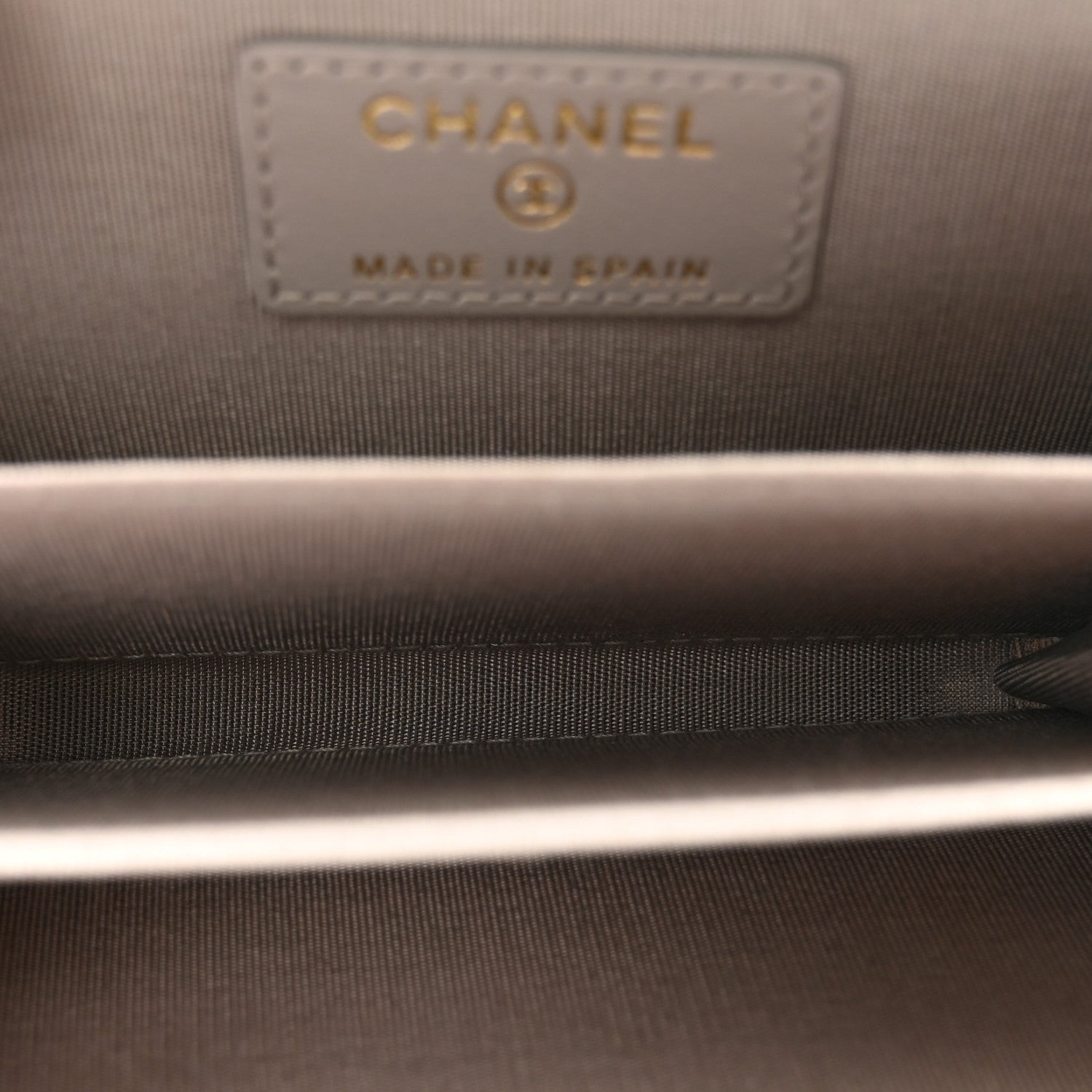 Chanel Caviar Quilted Boy Zip Around Coin Purse Wallet Grey 5 of 8