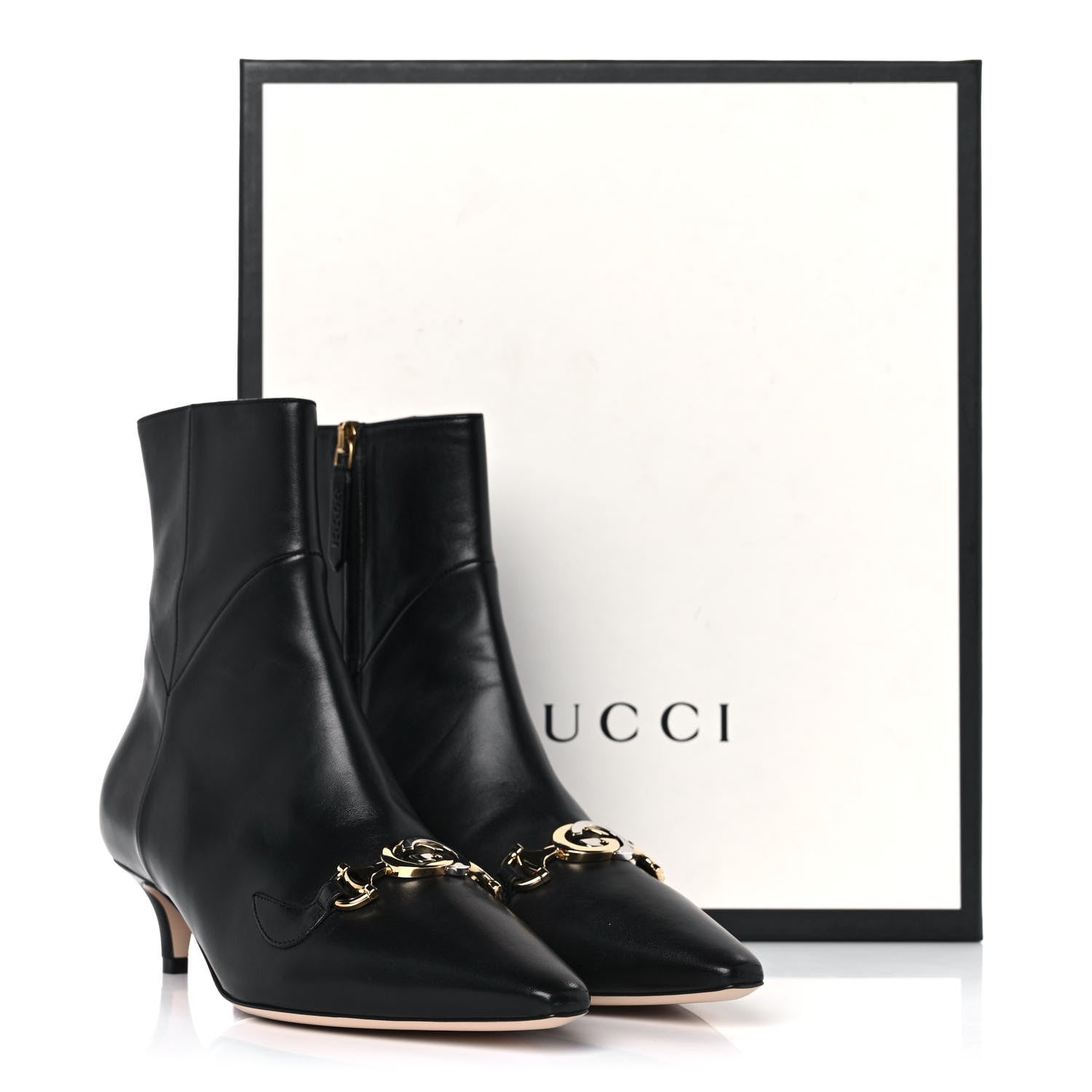 Gucci Nappa Zumi Mid Ankle Boots 37.5 Black 9 of 9