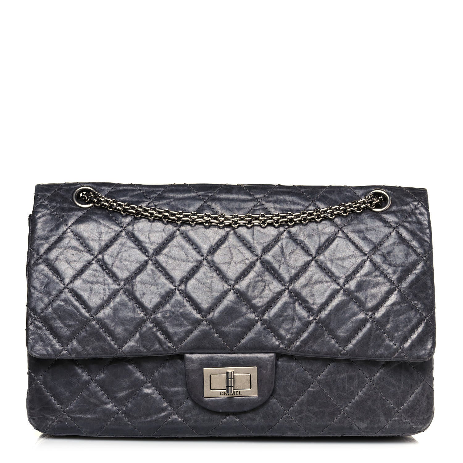 Chanel Aged Calfskin 50th Anniversary 2.55 Reissue 227 Flap Gris 1 of 23