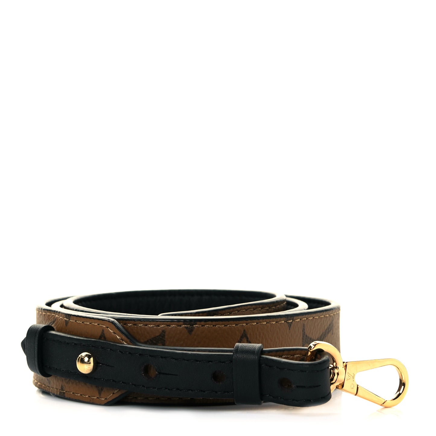 Reverse Monogram Bandouliere Shoulder Strap XL Black