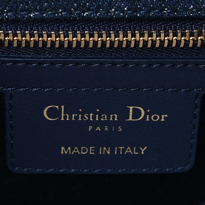 Christian Dior Denim Floral Cannage Small Caro Bag Blue 5 of 9