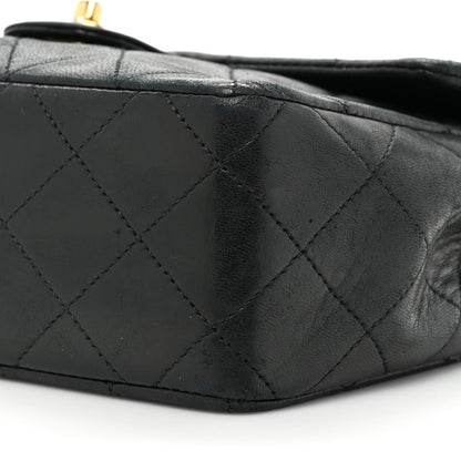 Chanel Lambskin Quilted Mini Square Flap Bag Black 9 of 16