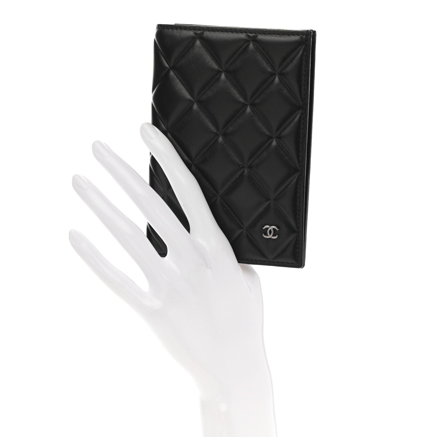 Chanel Calfskin Quilted Passport Holder Black 2 of 7
