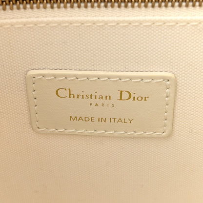 Christian Dior Calfskin Canvas Embroidered Medium Dioramour Je Vous Adore Book Tote With Strap White Black Red 6 of 10