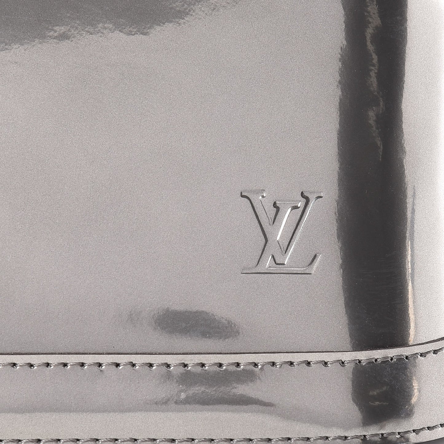 Patent Monogram Miroir Mirror Mini Alma Gris Metal